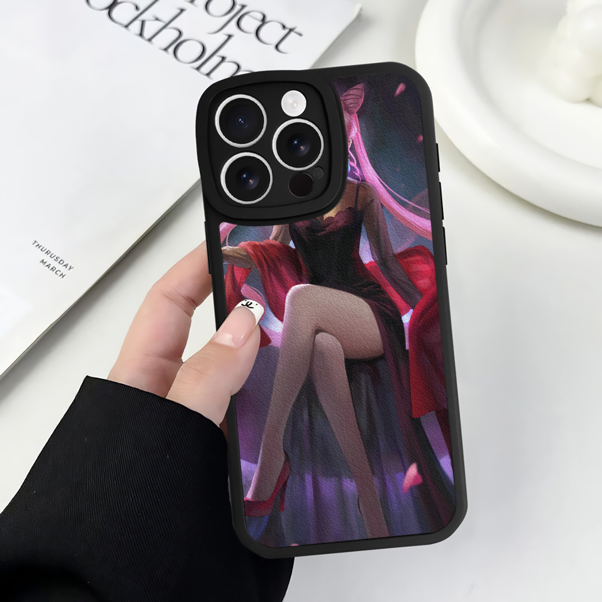 （画像用） 美少女戦士セーラームーン Sailor Moon 【iPhone 16シリーズ対応】シリコンスマホケース（レザー調） 材質：シリコン